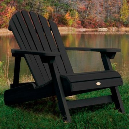 HIGHWOOD USA highwood® Hamilton Folding Adirondack Chair, Adult - Black AD-CHL1-BKE